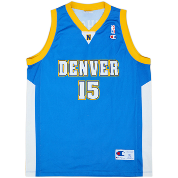 Camiseta de visitante Champion de los Denver Nuggets de Anthony #15 2003-10 - 7/10 - (XL)