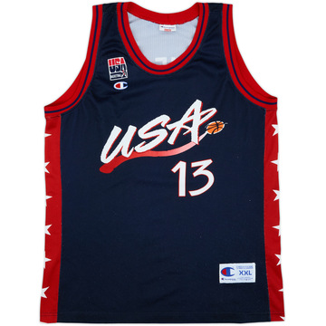 Camiseta Champion de visitante de USA de O'Neal #13 1996-99 - 8/10 - (XXL)