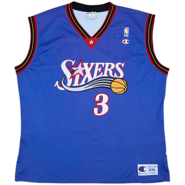 Camiseta alternativa Champion de los Philadelphia 76ers de Iverson #3 1999-00 - 8/10 - (XXL)