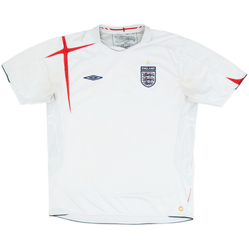 2005-07 England Home Shirt - 4/10 - (XXL)