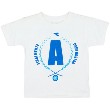 2000-01 Napoli Diadora Graphic Tee - 9/10 - (S.Boys)