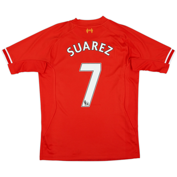 2013-14 Liverpool Home Shirt Suarez #7 - 7/10 - (M)