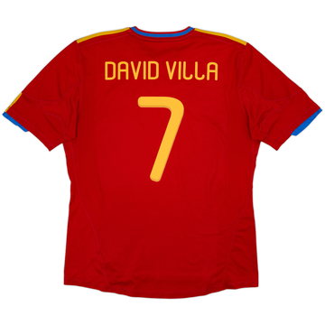 2009-10 Spain Home Shirt David Villa #7 - 7/10 - (L)