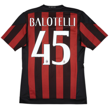 2014-15 AC Milan Home Shirt Balotelli #45 - 10/10 - (S)