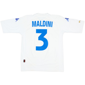 2000-01 Italy Away Shirt Maldini #3 - 7/10 - (M)