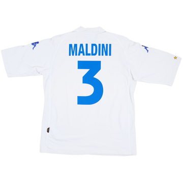 2000-01 Italy Away Shirt Maldini #3 - 7/10 - (XL)