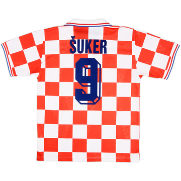 1996-98 Croatia Home Shirt Suker #9 - 7/10 - (L)
