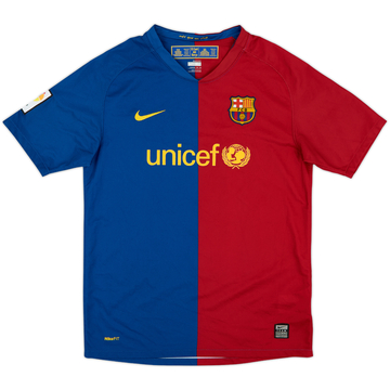 2008-09 Barcelona Home Shirt - 9/10 - (Women's XL)