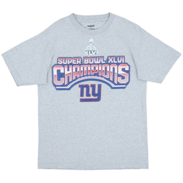 2012 New York Giants Super Bowl XLVI Champions Reebok Tee - 8/10 - (M)