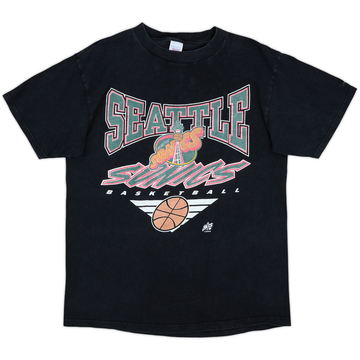 1995-96 Seattle SuperSonics Logo 7 Graphic Tee - 7/10 - (L)