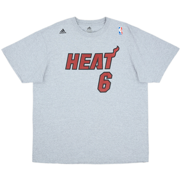 2010-14 Miami Heat James #6 adidas Tee - 9/10 - (XL)
