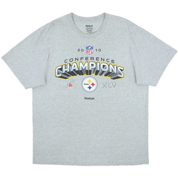 2010 Pittsburgh Steelers Conference Champions Reebok Graphic Tee - 8/10 - (XL)