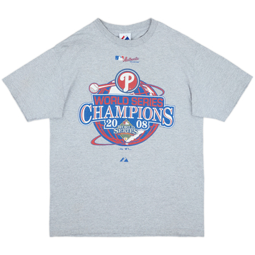 2008 Philadelphia Phillies World Series Champions Majestic Tee - 6/10 - (L)