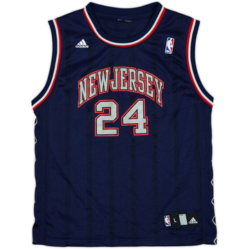 Camiseta adidas de visitante del New Jersey Nets 2006-08 Jefferson #24 - 8/10 - (L. Niños)