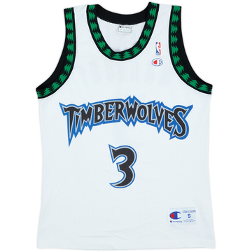 1996-99 Minnesota Timberwolves Marbury #3 Champion Home Jersey - 9/10 - (S)