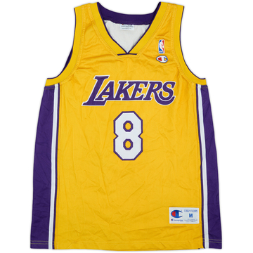 1999-06 LA Lakers Bryant #8 Champion Home Jersey - 6/10 - (M)