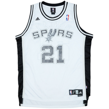 Camiseta adidas Swingman de local de los San Antonio Spurs Duncan #21 2006-10 - 6/10 - (L)
