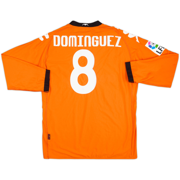 2010-11 Valencia Player Issue Away L/S Shirt Dominguez #8 - 8/10 - (XL)