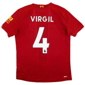 2019-20 Liverpool Home Shirt Virgil #4 - 6/10 - (S)