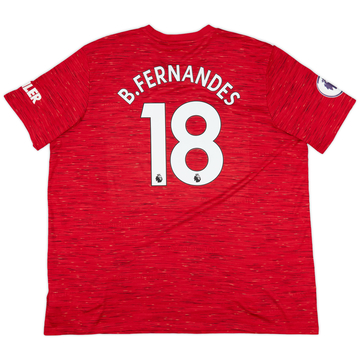2020-21 Manchester United Home Shirt B.Fernandes #18 - 10/10 - (3XL)