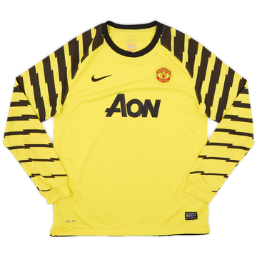 2010-11 Manchester United Yellow GK Shirt - 8/10 - (XL.Boys)