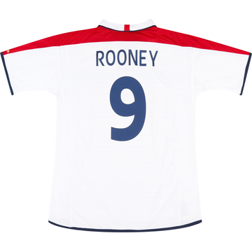 2003-05 England Home Shirt Rooney #9VS