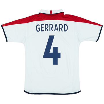 2003-05 England Home Shirt Gerrard #4 - 6/10 - (S)
