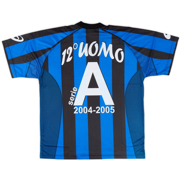 2004-05 Atalanta Basic Home &#039;12 Uomo&#039; Shirt (XL)