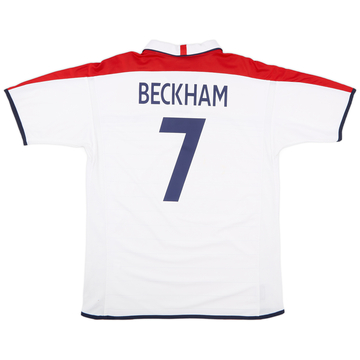2003-05 England Home Shirt Beckham #7 - 6/10 - (XL)