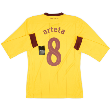 2010-13 Arsenal Player Issue Away L/S Shirt Arteta #8 (M)