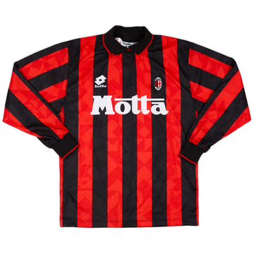 1993-94 AC Milan Home L/S Shirt - 9/10 - (S)