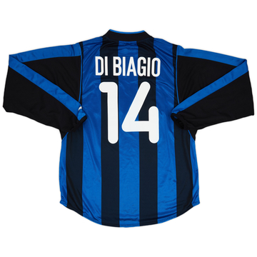 2000-01 Inter Milan Home L/S Shirt Di Biagio #14 - 9/10 - (L)