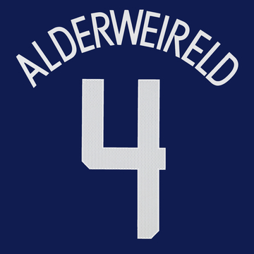 2017-18 Tottenham Away Alderweireld #4 Name Set