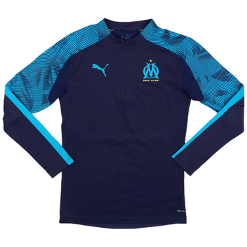 2019-20 Olympique Marseille Puma 1/4 Zip Training Top - 9/10 - (XS)