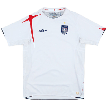 2005-07 England Home Shirt - 7/10 - (XL.Boys)