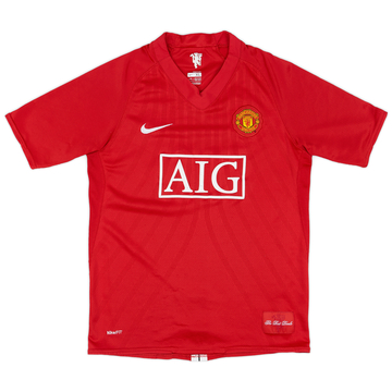 2007-09 Manchester United Home Shirt - 7/10 - (XL.Boys)
