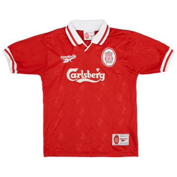 1996-98 Liverpool Home Shirt - 8/10 - (M.Boys)