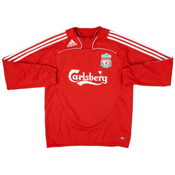 2008-09 Liverpool adidas Sweat Top - 8/10 - (S)