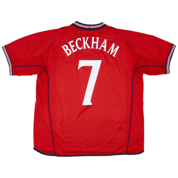 2002-04 England Away Shirt Beckham #7 - 6/10 - (XL)