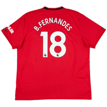 2019-20 Manchester United Home Shirt B.Fernandes #18 - 8/10 - (XXL)