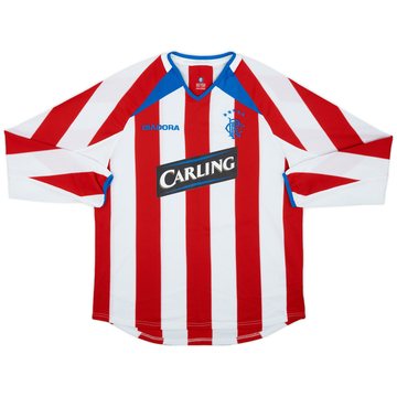 2003-04 Rangers Away L/S Shirt - 7/10 - (M)