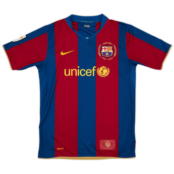 2007-08 Barcelona Home Shirt - 7/10 - (XL.Boys)