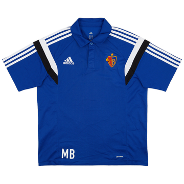 2013-14 FC Basel Staff Issue adidas Polo Shirt MB - 8/10 - (L)