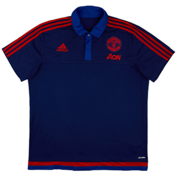 2015-16 Manchester United adidas Polo Shirt - 8/10 - (XL)