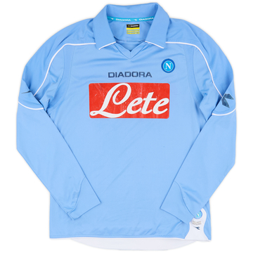 2008-09 Napoli Home L/S Shirt - 5/10 - (XS)