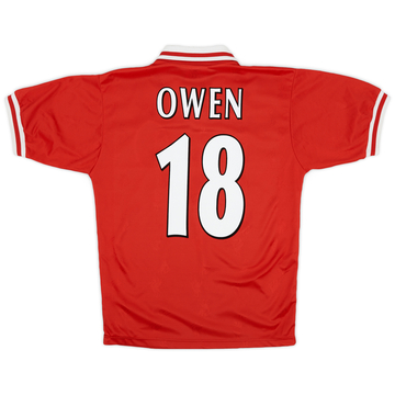 1996-98 Liverpool Home Shirt Owen #18 - 8/10 - (S)