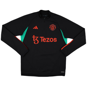 2023-24 Manchester United adidas 1/4 Zip Drill Top - 8/10 - (M)