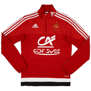 2015-16 France Player Issue adidas 1/4 Zip Drill Top - 8/10 - (M)