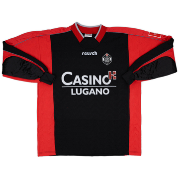 2000-01 FC Lugano Match Issue GK Shirt Hurzeler #1