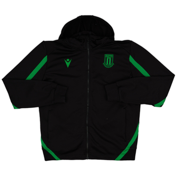 2021-22 Stoke City Macron Hooded Track Jacket - 8/10 - (L)